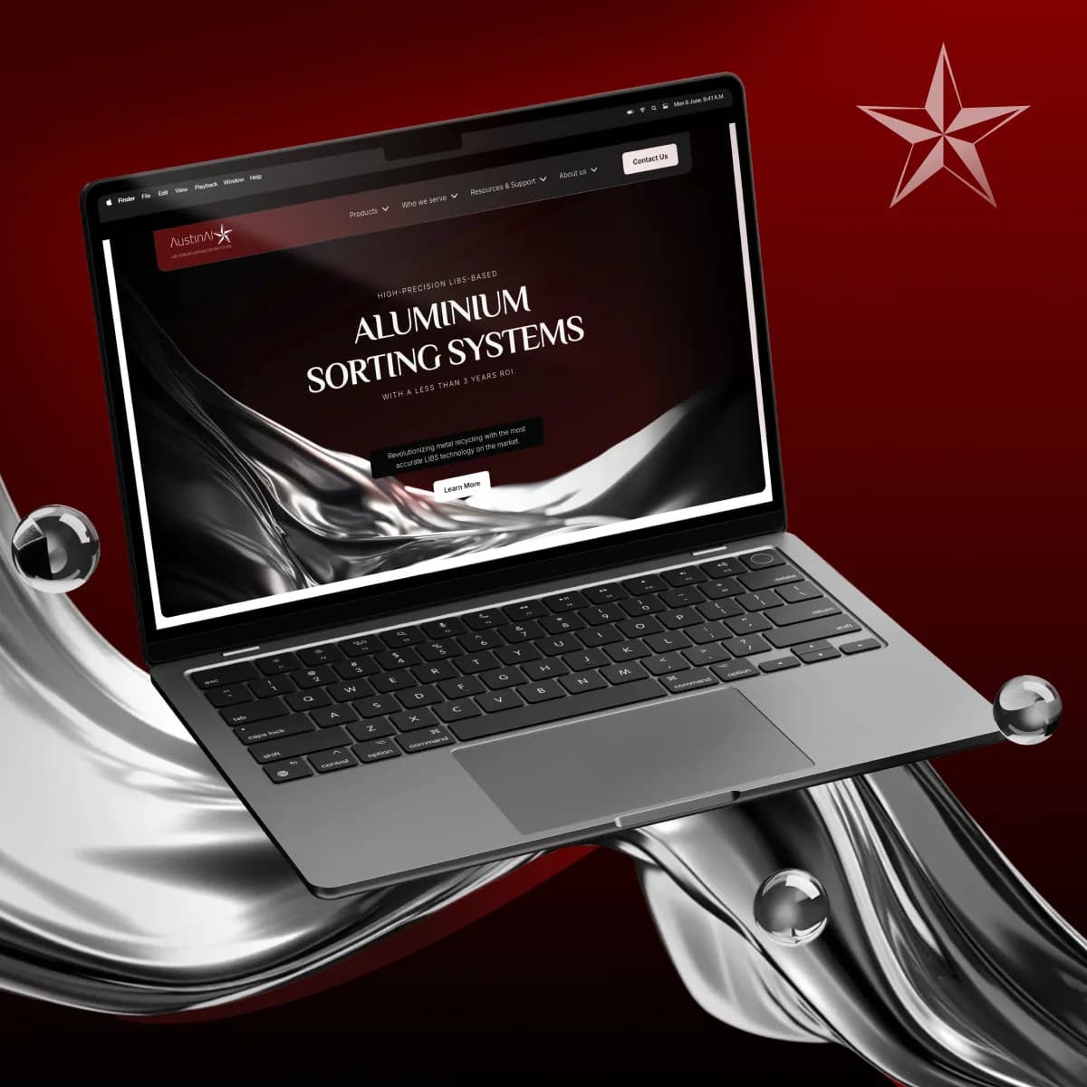 Austin AI — redesigned website shown on a laptop