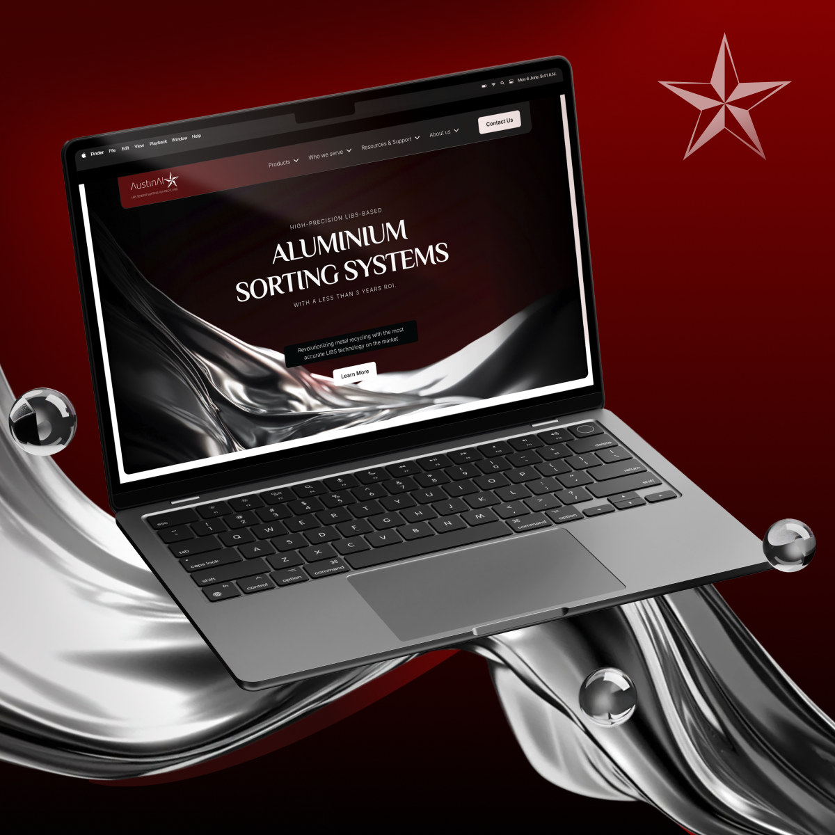 Austin AI — redesigned website shown on a laptop
